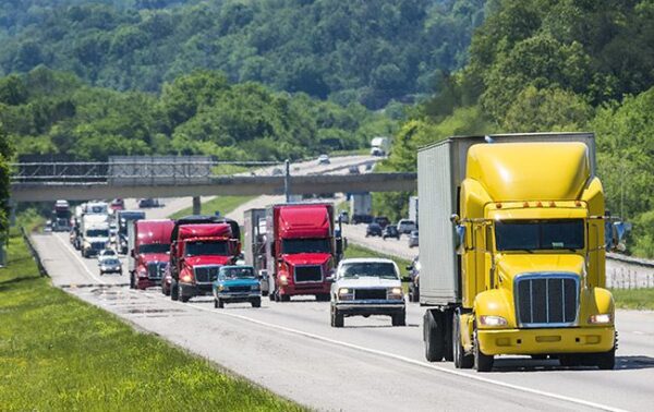 trucks on highway